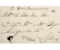 1825 Portugal Carta Pré-Filatélica Évora EVR 1 «EVORA» Preto
