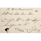 1825 Portugal Carta Pré-Filatélica Évora EVR 1 «EVORA» Preto 1