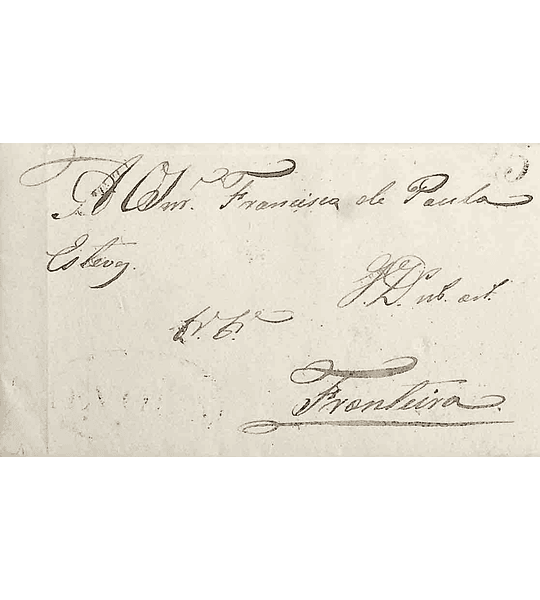 1827 Portugal Carta Pré-Filatélica Évora EVR 2 «EVORA» Preto