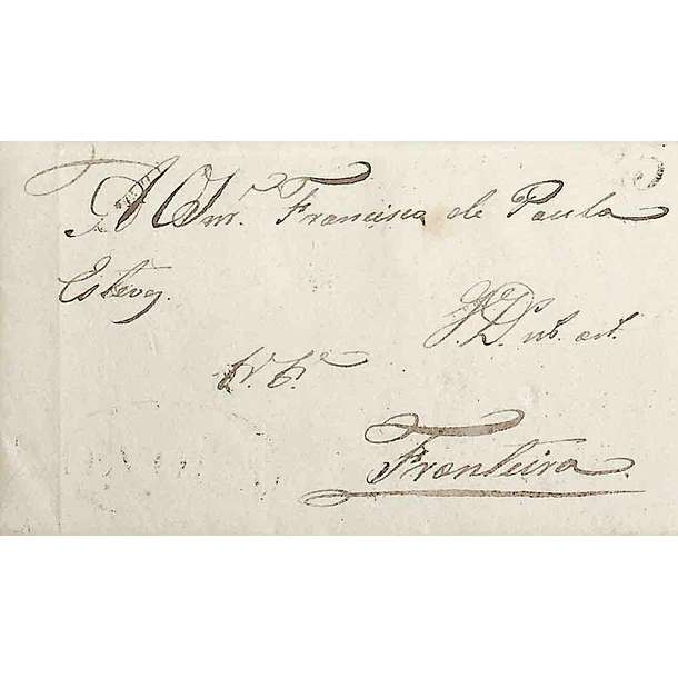 1827 Portugal Carta Pré-Filatélica Évora EVR 2 «EVORA» Preto
