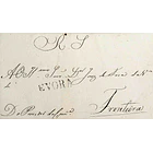 1819 Portugal Carta Pré-Filatélica Évora EVR 1 «EVORA» Preto 1