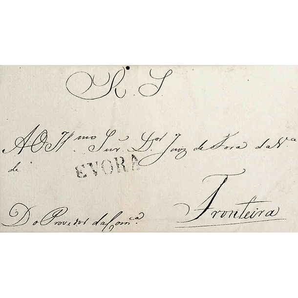 1819 Portugal Carta Pré-Filatélica Évora EVR 1 «EVORA» Preto