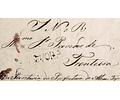1835 Portugal Carta Pré-Filatélica Évora EVR 3 «EVORA» Verde