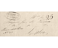 1847 Portugal Carta Pré-Filatélica Évora EVR 4 «EVORA» Preto