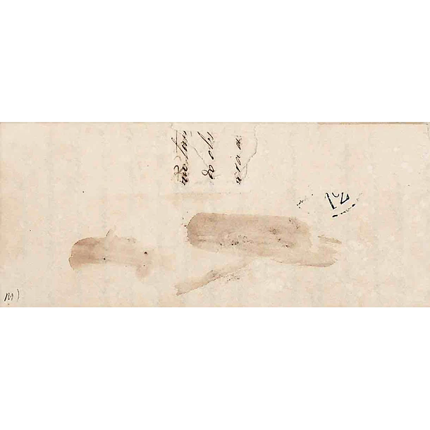 1847 Portugal Carta Pré-Filatélica Évora EVR 4 «EVORA» Preto