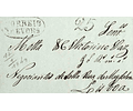 1849 Portugal Carta Pré-Filatélica Évora EVR 4 «EVORA» Preto