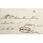 1842 Portugal Carta Pré-Filatélica VFR 2 «FEIRA» Sépia 1