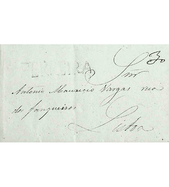 1847 Portugal Carta Pré-Filatélica Ferreira do Alentejo FAL 1 «FERREIRA» Preto