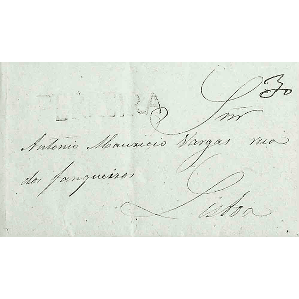 1847 Portugal Carta Pré-Filatélica Ferreira do Alentejo FAL 1 «FERREIRA» Preto 1