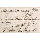1814 Portugal Carta Pré-Filatélica Figueira da Foz FIG 3 «FIGUEIRA» Sépia 1