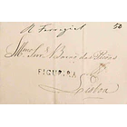1835 Portugal Carta Pré-Filatélica Figueira da Foz FIG 5 «FIGUEIRA» Sépia 1