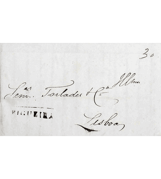 1846 Portugal Carta Pré-Filatélica Figueira da Foz FIG 6 «FIGUEIRA» Preto