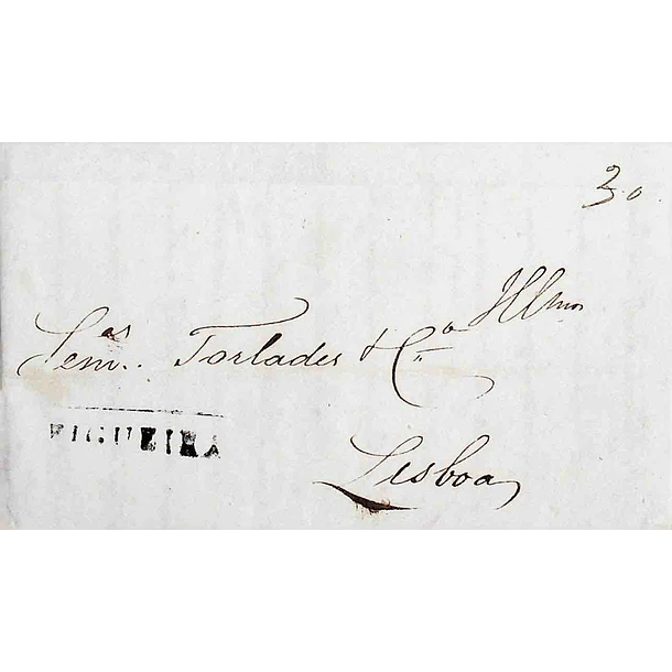1846 Portugal Carta Pré-Filatélica Figueira da Foz FIG 6 «FIGUEIRA» Preto