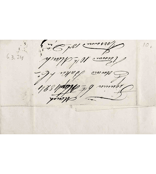 1824 Portugal Carta Pré-Filatélica Figueira da Foz FIG 3 «FIGUEIRA» Sépia deteriorada