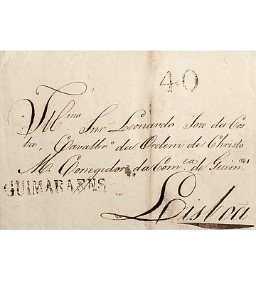 1816 Portugal Carta Pré-Filatélica GMR 1 «GUIMARAENS» Preto