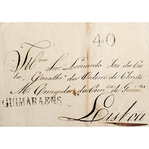 1816 Portugal Carta Pré-Filatélica GMR 1 «GUIMARAENS» Preto