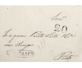 1841 Portugal Carta Pré-Filatélica GMR 2 «GUIMARAES» Azul