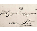 1839 Portugal Carta Pré-Filatélica LMG 1 «LAMEGO» Azul