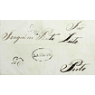 1848 Portugal Carta Pré-Filatélica LMG 3 «LAMEGO» Azul
