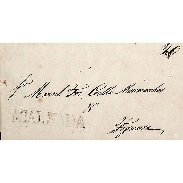 1833 Portugal Carta Pré-Filatélica Mealhada MLD 1 «MIALHADA» Preto
