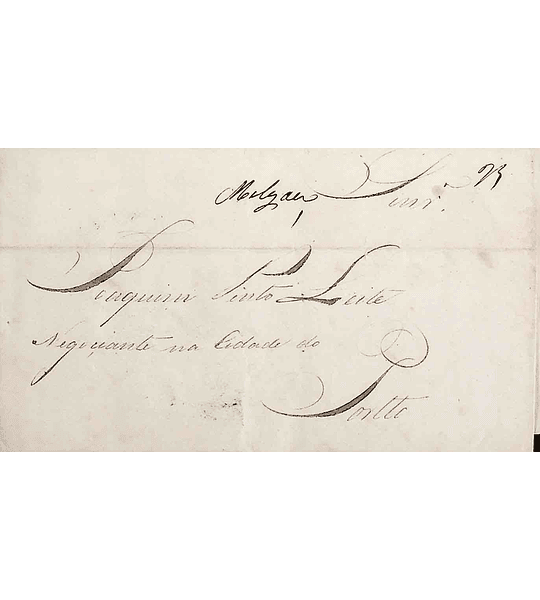 1844 Portugal Carta Pré-Filatélica MLG ms 1 «Melgaço» Sépia
