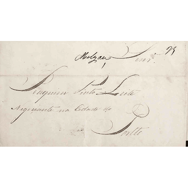 1844 Portugal Carta Pré-Filatélica MLG ms 1 «Melgaço» Sépia