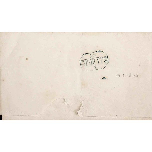1844 Portugal Carta Pré-Filatélica MLG ms 1 «Melgaço» Sépia