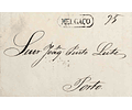 1849 Portugal Carta Pré-Filatélica MLG 1 «MELGAÇO» Azul