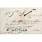 1834 Portugal Carta Pré-Filatélica Mirandela MDL 2 «MIRANDELLA» Azul 1