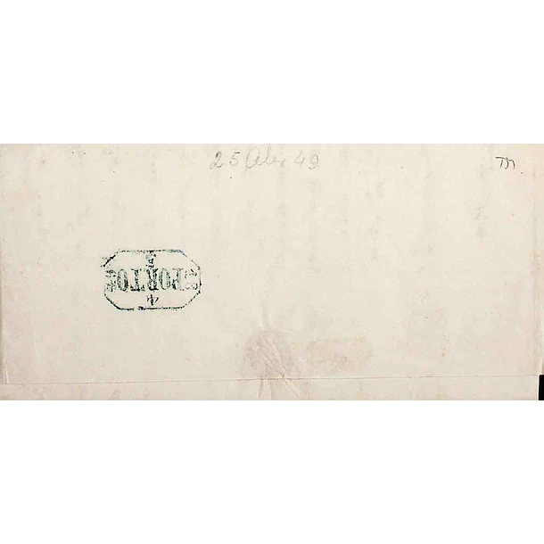 1849 Portugal Carta Pré-Filatelia Mirandela MDL 3 «MIRANDELLA» Azul