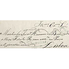 1852 Portugal Carta Pré-Filatélica Mirandela MDL 4 «MIRANDELLA» Azul Esverdeado 1