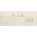 1852 Portugal Carta Pré-Filatélica Mirandela MDL 4 «MIRANDELLA» Azul Esverdeado 2