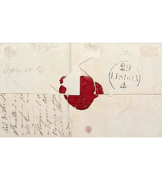 1839 Portugal Carta Pré-Filatélica Mirandela MDL 1 «MIRANDELLA» Azul