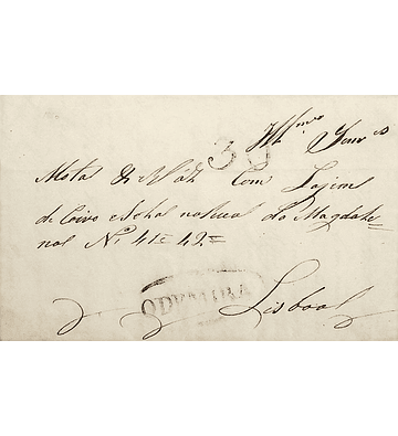 1850 Portugal Carta Pré-Filatélica ODM 3 «ODEMIRA» Preto