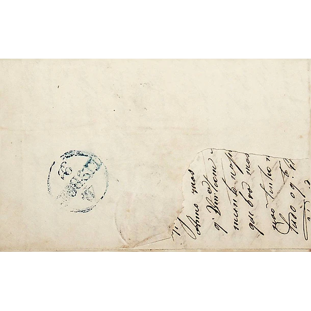 1850 Portugal Carta Pré-Filatélica ODM 3 «ODEMIRA» Preto