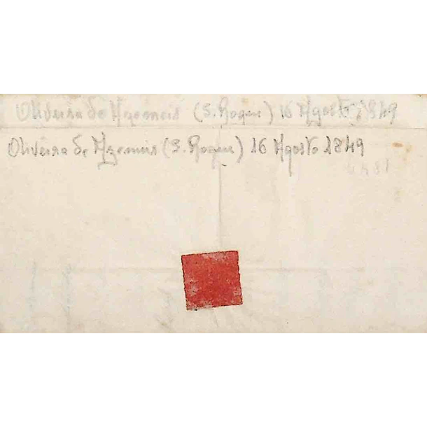 1849 Portugal Carta Pré-Filatélica Oliveira de Azeméis OAZ 1 «OLIVR DE AZEMEIS» Sépia