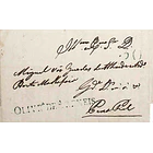 1842 Portugal Carta Pré-Filatélica Oliveira de Azeméis OAZ 1 «OLIVR DE AZEMEIS» Azul esverdeado 1
