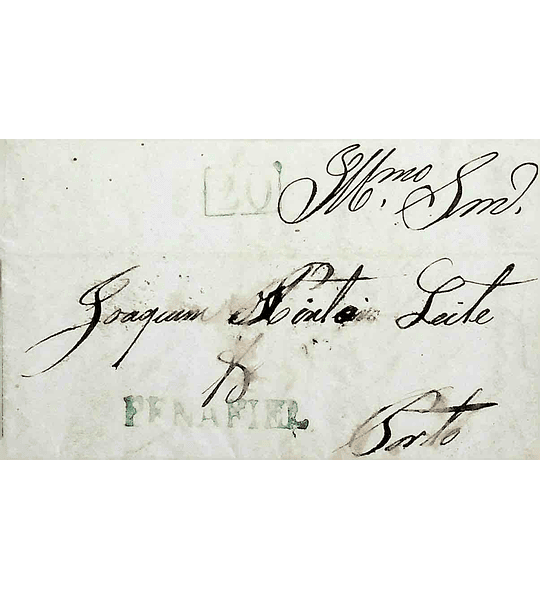 1844 Portugal Carta Pré-Filatélica PNF 2 «PENAFIEL» Verde