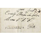 1836 Portugal Carta Pré-Filatélica Peso da Régua PRG- 2 «PEZO DA REGOA» Sépia 1