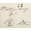 1838 Portugal Carta Pré-Filatélica Peso da Régua PRG- 3 «PEZO DA REGOA» Azul
