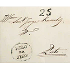 1838 Portugal Carta Pré-Filatélica Peso da Régua PRG- 3 «PEZO DA REGOA» Azul 1