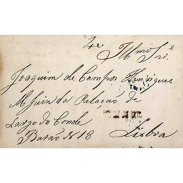 1853 Portugal Carta Pré-Filatélica PNH 2 «PINHEL» Sépia
