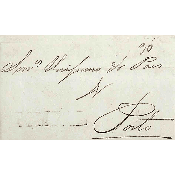 1840 Portugal Carta Pré-Filatélica PBL 2 «POMBAL» Preto