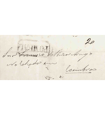 1851 Portugal Carta Pré-Filatélica PBL 3 «POMBAL» Preto