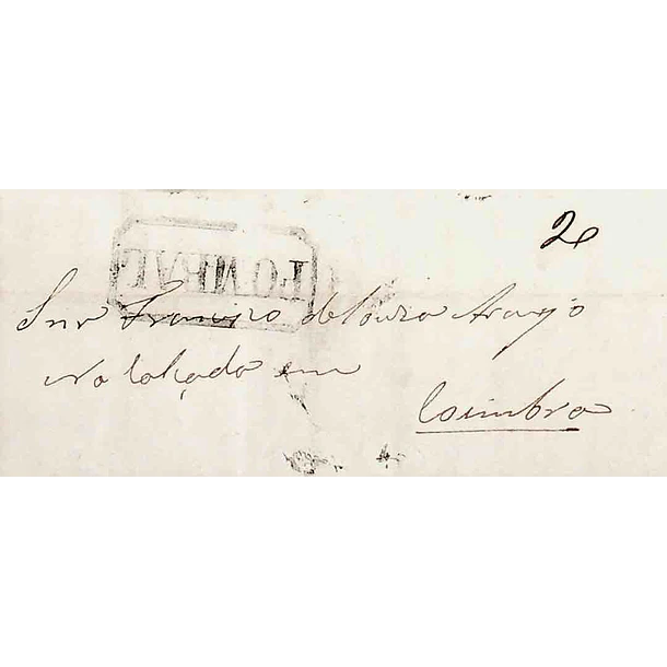 1851 Portugal Carta Pré-Filatélica PBL 3 «POMBAL» Preto