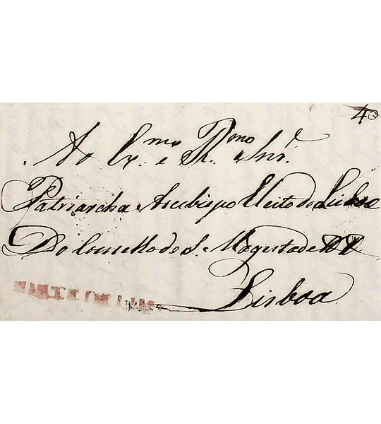 1840 Portugal Pré-Filatelia PTL 2 «PONTE DE LIMA» deteriorado Vermelho