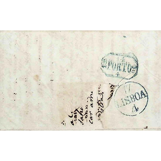 1846 Portugal Carta Pré-Filatélica PTL 3 «PONTE DE LIMA» Vermelho