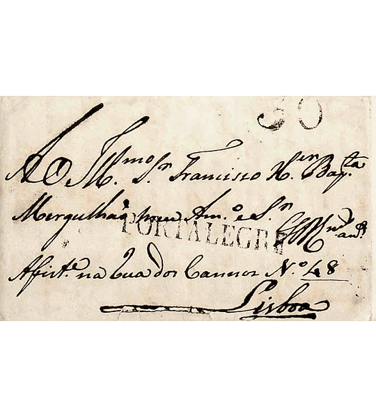1830 Portugal Carta Pré-Filatélica PTG 1 «PORTALEGRE» Preto
