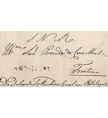 1834 Portugal Carta Pré-Filatélica PTG 1 «PORTALEGRE» Vermelho