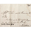 1811 Portugal Carta Pré-Filatélica Santarém STR 2 «SANTAREM» Sépia